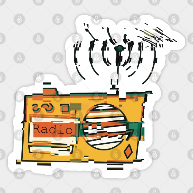 Radio Transmission Gliching Sticker by Nigh-designs